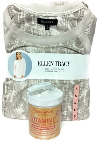 Combo Pack - NatureWell Vitamin C Cream & Ellen Tracy Luxurious Fleece PJ Set (XL)