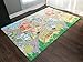 Baby Care Play Mat (Medium, Playful - Zoo Town) 73’’ x 49’’ Original One-Piece Reversible Rollable Waterproof Play Mat for Infants, Babies, Toddler, and Kids