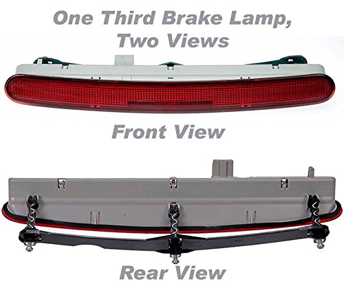 APDTY 034366 Third 3rd Center High Mount Brake Light Lamp Assembly For 1998-2010 Volkswagen Beetle (Hatchback Model Only)(Upgraded LED Design) (Replaces VW 1C0945097E)