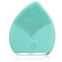 SUNMAY Limpiador Facial Impermeable Eléctrico Masajeador con Silicona FDA Recargable Vibraciones Sónicas Dispositivo para Exfoliación la Cara