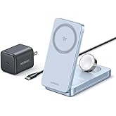 UGREEN MagFlow Qi2.2 25W 3-in-1 Cube Wireless Charging Station, Foldable Magsafe Charger Stand Compatible with iPhone 17 Pro 