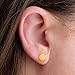 Tiny Round Dot Disc Stud Earrings in 925 Sterling Silver, Gold Vermeil, or Rose Gold Vermeil | Dainty Minimalist Earrings for Women (Gold Vermeil, 5mm)