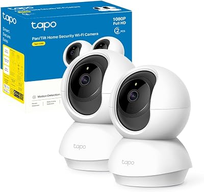 C200P2 FHD Telecamera WiFi Interno Videocamera Sorveglianza, 2pz