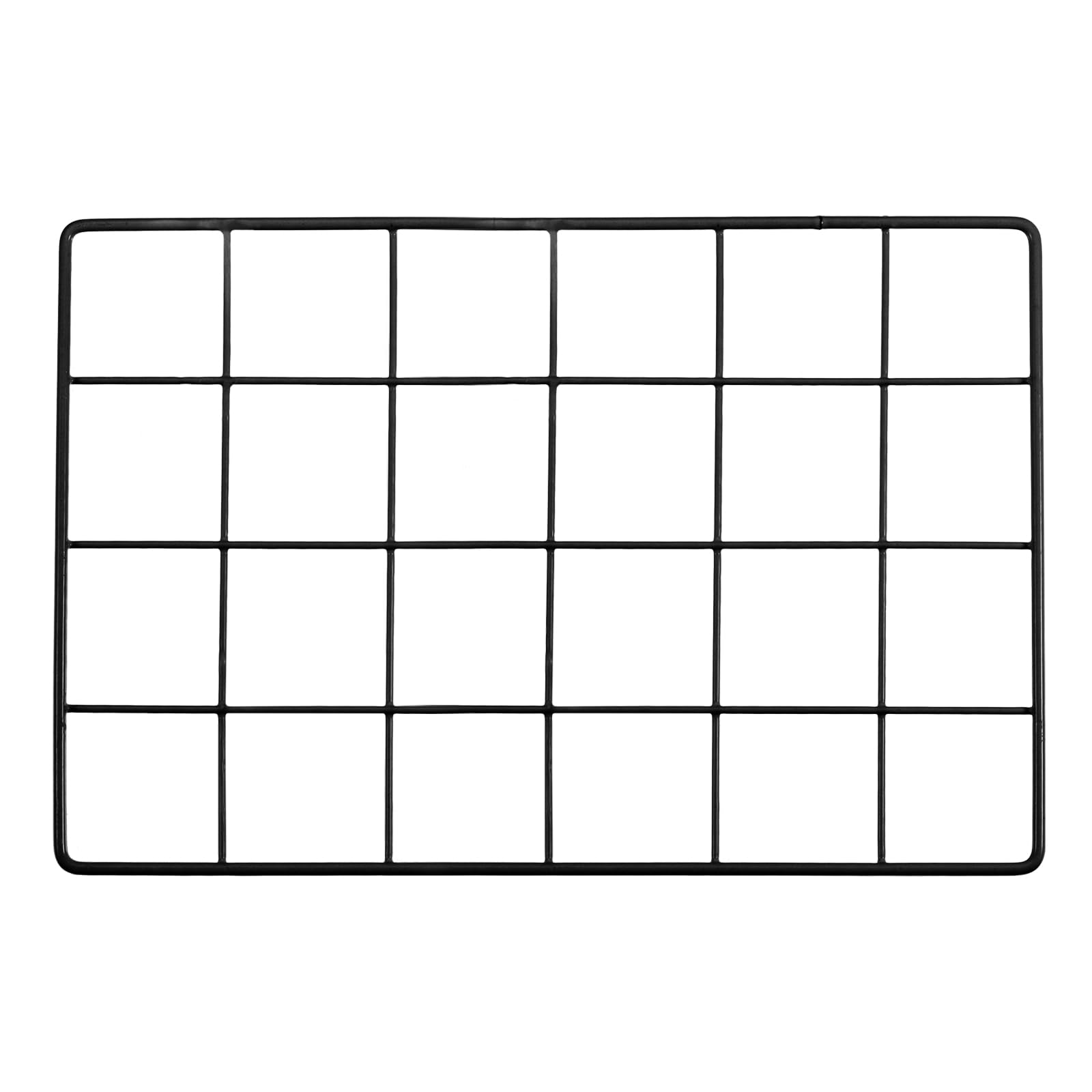 PATIKIL 12x8 Inch Wall Grid Panel, Metal Wire Photo Wall Decorative Grid for Photo Display Hanging Picture Memo Home Decorations, Black