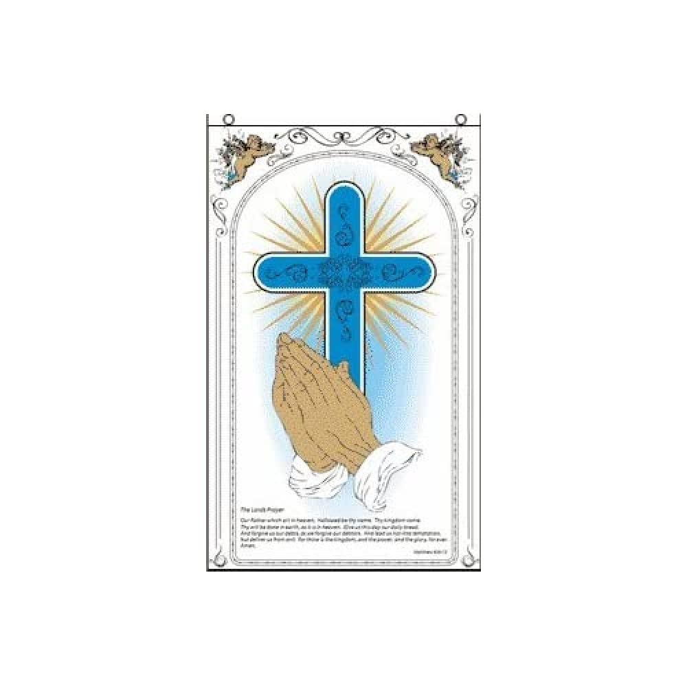 AZ FLAG - Praying Hands Flag - 3x5 Ft - 100D Polyester Catholic Banner with Two Metal Grommets - Fade Resistant - Vivid Colors - 3' x 5' Feet - 150x90 Cm