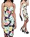 Roiii (TM) WOMENS V Neck SLEEVELESS CAMI STRETCH PENCIL BODYCON MIDI DRESS