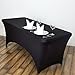 LinenTablecloth 4 ft. Rectangular Stretch Tablecloth Black