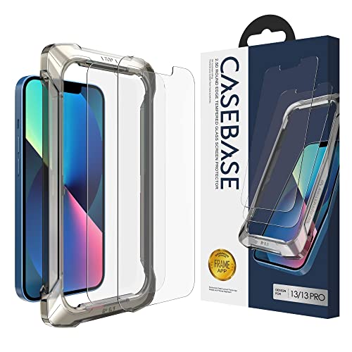 CASEBASE 2 in 1 iPhone 13 and iPhone 13 Pro Screen Protector Tempered Glass [6.1 inch display