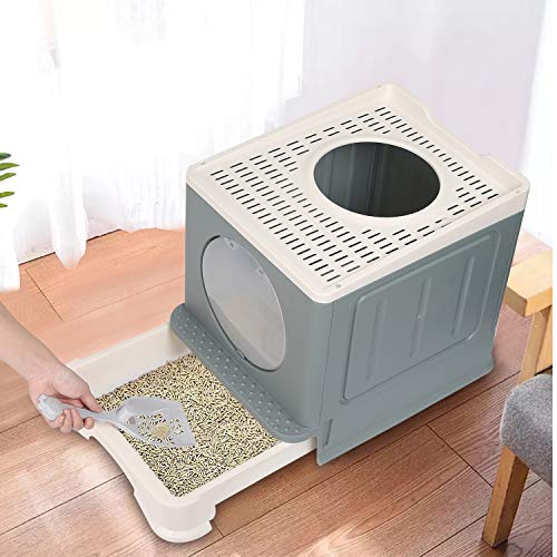 litter box with pull out tray