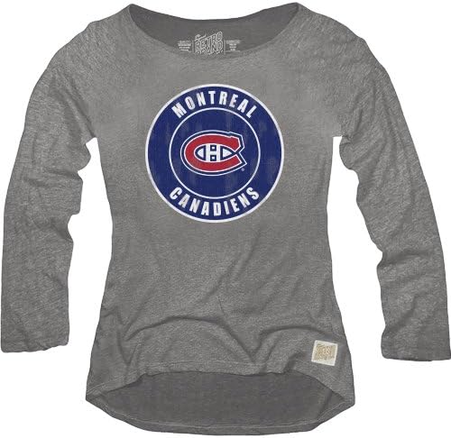 Original Retro Brand NHL Women's Long Sleeve Relaxed Fit Boat Neck Top