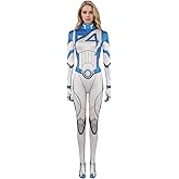 Haocloth Woman Cosplay Costume Jumpsuit Outfits Blue One-Piece Adult Halloween Dress