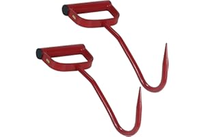 LAWNEAGLE 11" Hay Hooks for Bales 2 Pack (Replaces 47010500, S47010500), Heavy Duty Red Alloy Steel Hook with Sturdy Handle, Effortless Hay Bale Handling for Farms and Ranches, Durable Hay Bale Hooks