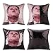 cygnus The Office Merch Dwight Schrute Mask Sequin Pillow Cover Mermaid Magic Reversible Decorative Change Color Pillow Covers 16x16 inch Funny Gag Gifts,Black