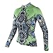 Cycling Jersey, QinYing Women Patterns Stylish Breathable Bicycle Jersey Long Sleeve Green M
