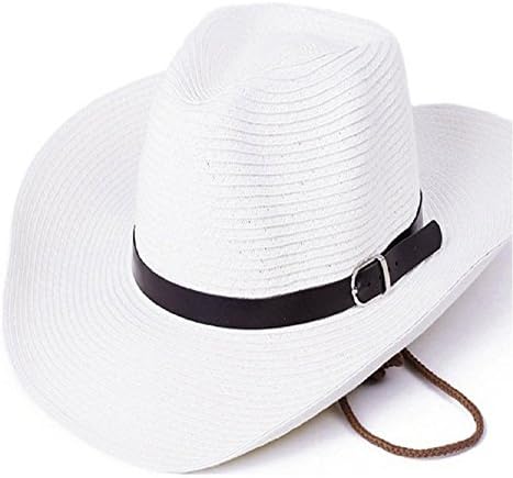 Men Straw Cowboy Hats Panama Outdoor Hat Wide Brim Shapeable Sun Hat