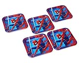 American Greetings Spider-Man 2 40-Count Dinner Square Plate Large, Dinner Plates