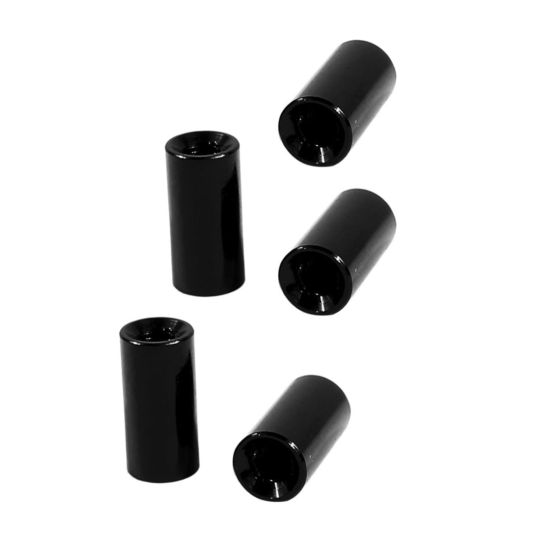 Sourcingmap 5Pcs M3 x 10mm Round Aluminum Column Alloy Standoff Spacer Stud Fastener for Quadcopter Black