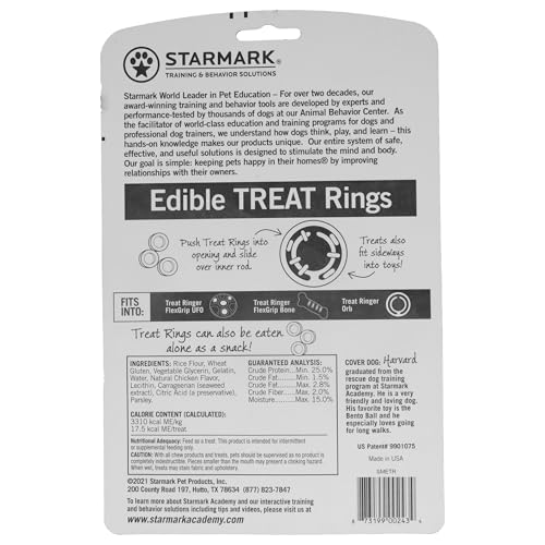 STARMARK EDIBLE RINGS DOG TREATS, 16 COUNT