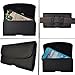 Kuteck® Black Leather Belt Holster Pouch Clip Fits For Samsung Galaxy S10E / s6 / s6 edge / s5 / s4 / s3 Otterbox / Lifeproof / Mophie Juice Pack Air/Plus Case On. Includes A Black Stylus Pen