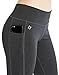 FITTIN Women's Yoga Capri's Leggings w/ Pocket, Black/Grey, Pack of 3 (Large)
