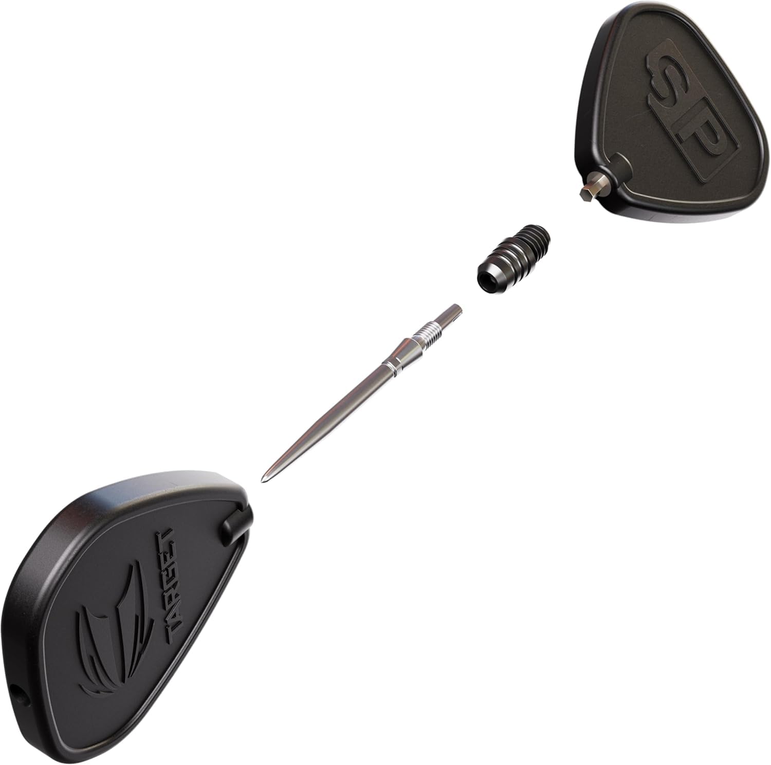 Target Darts Soft Tip to Swiss Point Dart Conversion Set, Black – Soft Tip Dart Points Converter Tool, Repointing Soft Tip to Steel Tips 2BA Thread – Tungsten Billet Tips, Swiss Point Tool