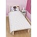 Disney Doc McStuffins Childrens Girls Patch Reversible Duvet Cover Bedding Set (Twin Bed) (White)