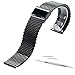 18mm Mesh Stainless Steel Replacement Watch Band for Withings Activité, Activité Pop, Activité Steel, Activité Sapphire, Steel HR 36mm case with an 18mm Strap (2016) (Black)