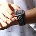 OULUOQI Watch Band 42mm, Soft Silicone Replacement Band for Watch Series 3, Series 2, Series 1, Sport , Edition, S/M Size ( Black/Gray )