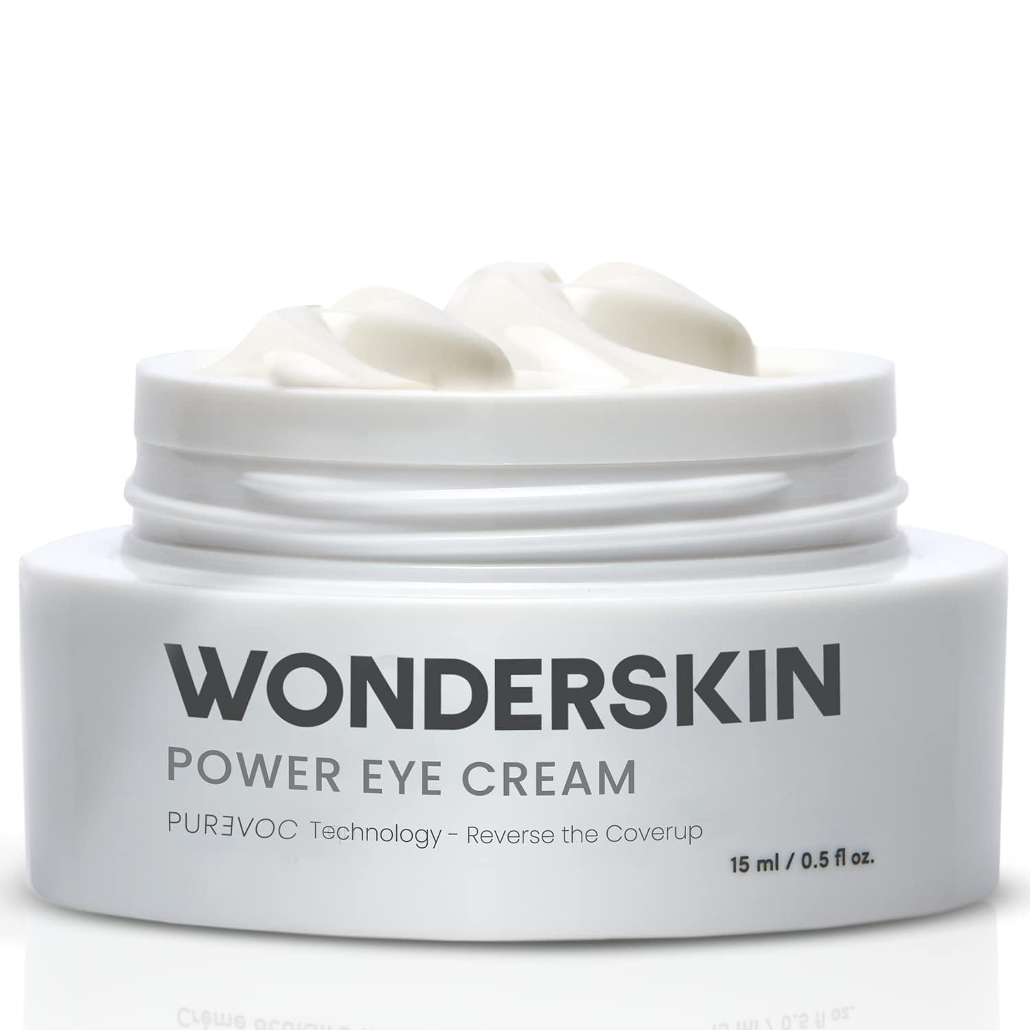 Wonderskin Purevoc Eye Cream for Dark Circles and Puffiness 0.5 Oz - Under Eye Cream for Women and Men with Mango & Shea Butter, Squalane - Fragrance-Free