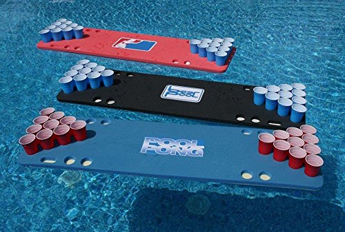 10 Cup Tan Tiki Guy Foam Beer Pong Table 6ft, Foam, All Weather, Portable