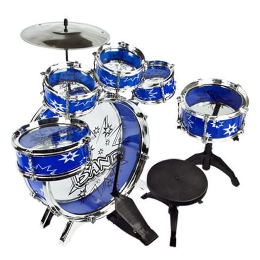 Toys-Kids-Drum-Boy-Girl-Music-11-piece-Drum-Set-with-Stool-Children-Drum-Set by EDU-TOYS