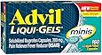 Advil Liqui-Gels Minis Pain Reliever / Fever Reducer Liquid Filled Capsule, 200mg Ibuprofen, Temporary Pain Relief (160 Count)