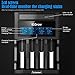 iEGrow ZL440C 4-Bay Smart Battery Charger with LCD Display for 26650, 18650, 18500, 18350, 17670, 17500, 16340, 14500, 10440 3.7V Lithium Batteries and 1.2V Ni-MH and Ni-Cd A/AA/AAA Batteries