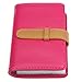 DEEZOMO High Quality PU Leather Credit Card Holder with 26 Card Slots - Book Style - Size 4.2 X 3 X 0.7 Inches (Rose)