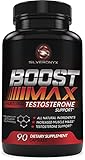 Extra Strength Testosterone Booster (90 Capsules) for Men - Natural Stamina, Endurance and Strength Booster – Builds Muscle Fast - Boost Performance - Natural Weight Loss and Fat Burning Supplement