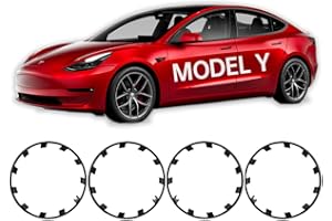 MT HEALTHY 4Pcs Upgrade Model Y 20 Inches Wheel Rim Protector Rim, ABS+PC Rim Hubcaps Cover Model Y Protection Accessories, 2pcs EVA Single-Sided Sponge Tape （Only for Model y 20 in）