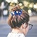Hair Scrunchies for Women, WEST BAY 20Pcs Scrunchies for Hair Velvet Silk Satin Chiffon Hair Scarves Elastic Ties Bands Ropes Cute Bunny Ear Red Pink Gold Sliver Yellow Ponytail Holder for Women Girl