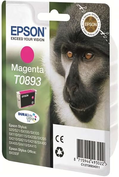 Epson T0893 Magenta Ink Cartridge DuraBrite Ultra BX300F C13T08934011
