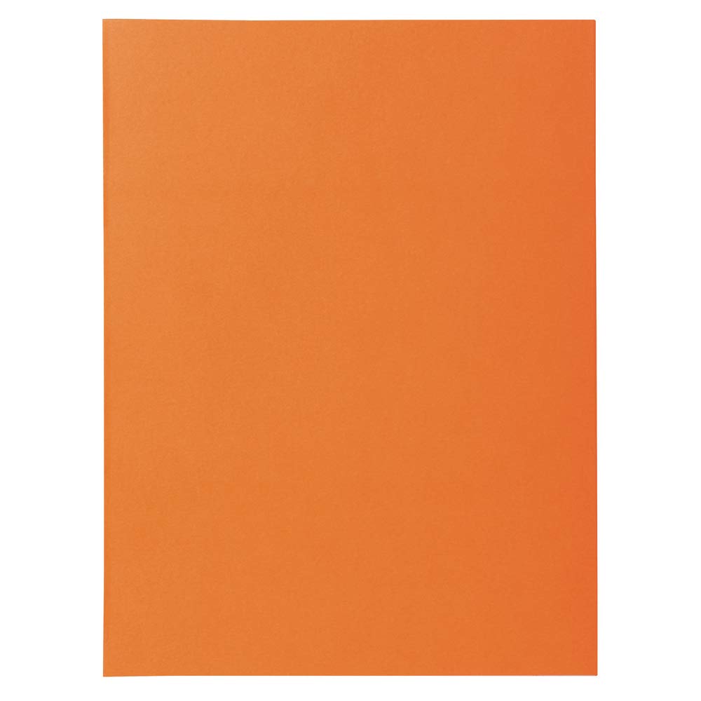 Exacompta - Ref 340007E - Super Pastel Square Cut Folders - 24 x 32cm in Size, Suitable for Storing & Holding A4 Documents, 160gsm Card - Orange (Pack of 100)