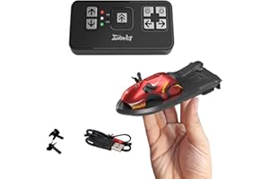 LONMAHOVER RC Boat Mini，Remote Control Boat for Pools and Lakes，2.4ghz RC Boats for Kids，Low Battery Alarm，Suitable for Multiple People to Compete Together(Red-Black)