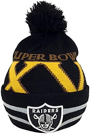 Purchadise NFL Super Bowl Knit Hat (Oakland Raiders Super Bowl XV)