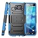Galaxy Note 5 Case, i-Blason Prime Series Dual Layer Holster for Samsung Galaxy Note 5 with Kickstand and Locking Belt Swivel Clip (Blue)