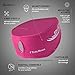 TrailHeads Womens Ponytail Headband - Moisture Wicking Hair Headband for Running, Winter, Workout - Athletic Headband Women - Berry/Reflective Silver