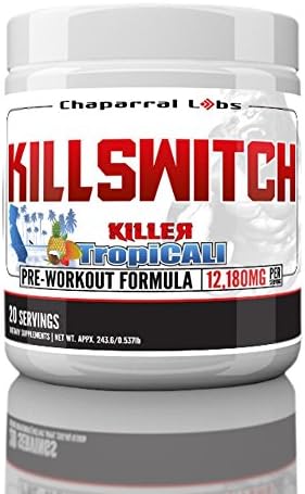Chaparral Labs Killswitch Pre Workout Supplement! No Prop Blend & Fully Dosed Powder For Maximum Results! TropiCali Tropical Fruit Flavor!