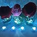 Waterproof Flameless LED Tea Light with Remote Control Underwater Battery-Powered Submersible Lights Perfect for Weddings Holiday Party Lighting vase (Multi-colored-10 Pack)