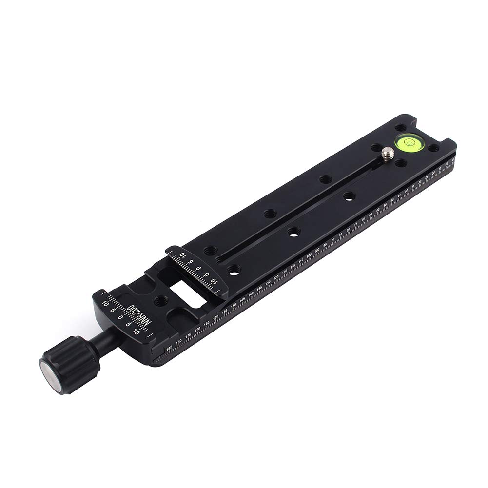 200mm Rail Nodal Slide Plate Quick Release Clamp for Camera Macro Photography, Fit for PU-50/PU-60/PU-70/PU-100/PU-120/PU-150/PU-200