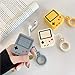 UnnFiko Game Boy Shape AirPods Case, 3D Cartoon Soft Silicone Protective Mini Bag Cute Retro Creative Airpods 1 & 2 Stand Cover with Finger Loop (Game Grey, Airpods 1 & 2)
