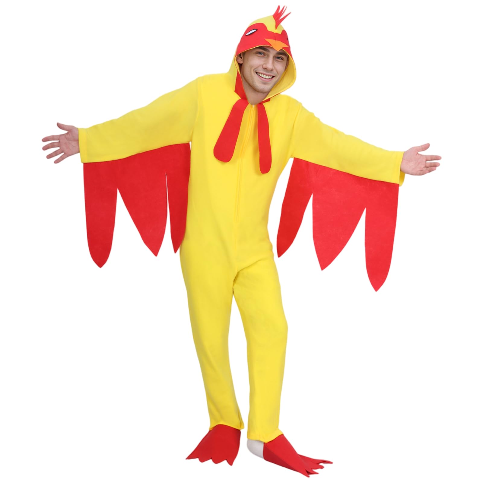 Maryparty Chicken Costume Adult Chicken Fancy Dress Costume Adult for Easter Carnival Parties Halloween (XL)
