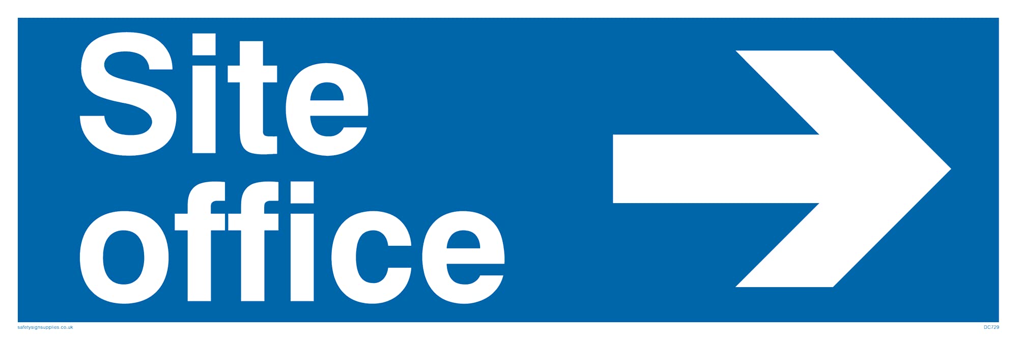 Site OfficeArrow Facing Right Sign - 300x100mm - L31