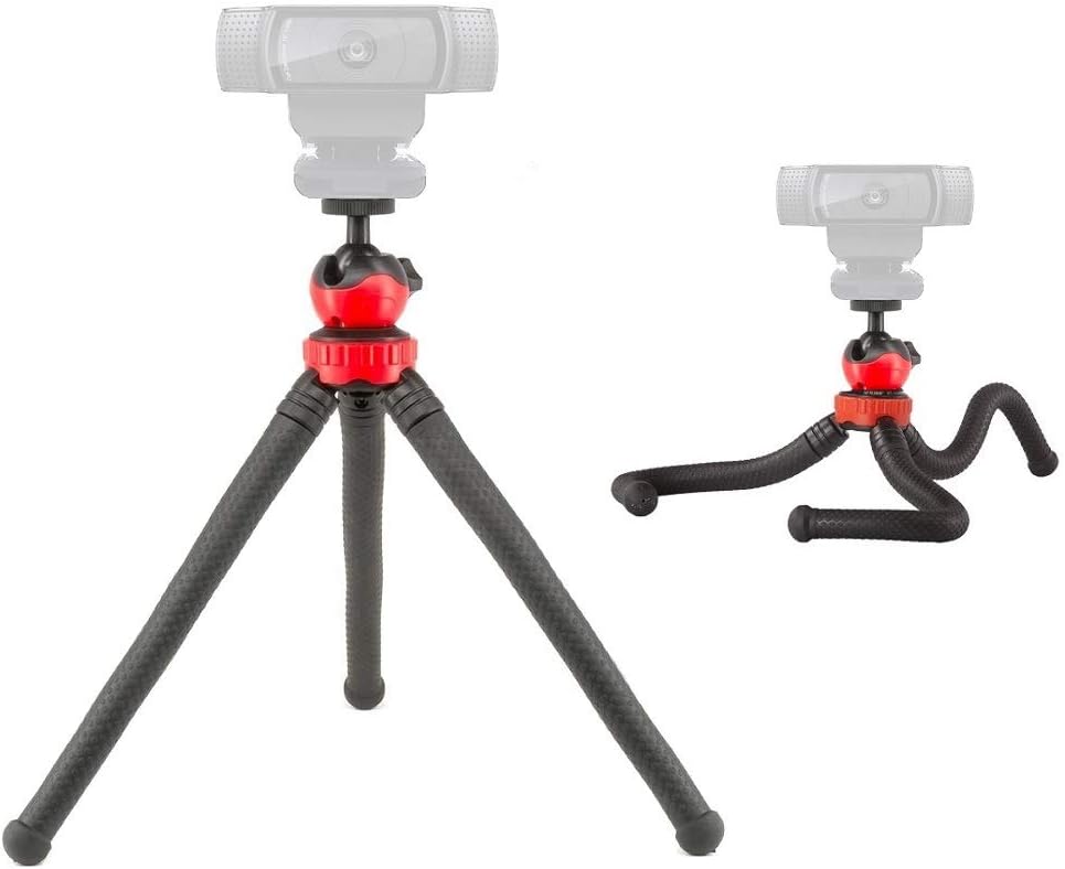 12" Flexible Camera Tripod Stand Mount for Logitech cam Brio 4K